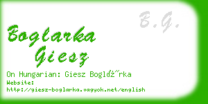 boglarka giesz business card